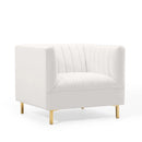 Mila Channel Tufted Performance Velvet Armchair