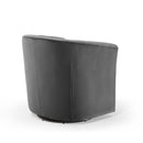 Jamal Tufted Performance Velvet Swivel Armchair