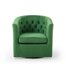 Jamal Tufted Performance Velvet Swivel Armchair
