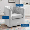 Jamal Tufted Performance Velvet Swivel Armchair
