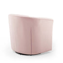 Jamal Tufted Performance Velvet Swivel Armchair