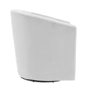 Jamal Performance Velvet Swivel Armchair