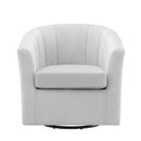 Jamal Performance Velvet Swivel Armchair