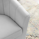 Jamal Performance Velvet Swivel Armchair