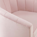 Jamal Performance Velvet Swivel Armchair