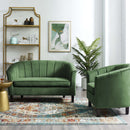 Jamal Velvet Loveseat and Armchair Set
