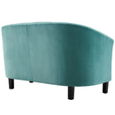 Jamal Velvet Loveseat and Armchair Set
