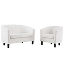 Jamal Velvet Loveseat and Armchair Set