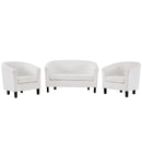 Jamal Channel Tufted 3 Piece Performance Velvet Set