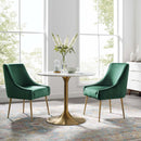 Avery Pleated Back Upholstered Performance Velvet Dining Chair