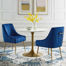 Avery Pleated Back Upholstered Performance Velvet Dining Chair
