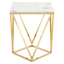 Jessie Gold Metal Stainless Steel End Table