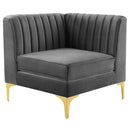 Arianna Channel Tufted Performance Velvet 3-Seater Sofa