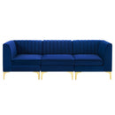 Arianna Channel Tufted Performance Velvet 3-Seater Sofa