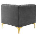 Arianna Channel Tufted Performance Velvet 5-Piece Sectional Sofa