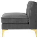 Arianna Channel Tufted Performance Velvet 5-Piece Sectional Sofa