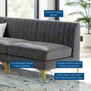 Arianna Channel Tufted Performance Velvet 5-Piece Sectional Sofa