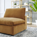 Liberty Down Filled Overstuffed Performance Velvet Armless Chair