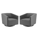 Amaya Swivel Chair Performance Velvet Set of 2