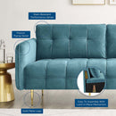 Sasha Tufted Performance Velvet Sofa