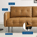 Sasha Tufted Vegan Leather Sofa