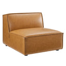 Rhea Vegan Leather Sectional Sofa Armless Chair