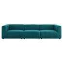 Amelia Upholstered Fabric 3-Piece Sofa