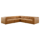 Whitley Vegan Leather 5-Piece Sectional Sofa