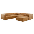 Idris Vegan Leather 6-Piece Sectional Sofa