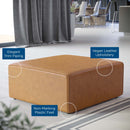 Linda Vegan Leather Ottoman