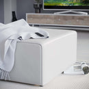 Linda Vegan Leather Ottoman