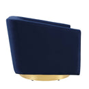Jaziel Accent Lounge Performance Velvet Swivel Chair