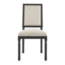 Chase French Vintage Upholstered Fabric Dining Side Chair