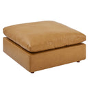 Liberty Down Filled Overstuffed Vegan Leather Ottoman