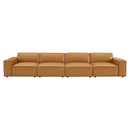 Rhea Vegan Leather 4-Piece Sofa