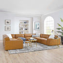 Rhea 8-Piece Vegan Leather Sectional Sofa