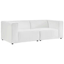 Linda Vegan Leather 2-Piece Sectional Sofa Loveseat