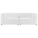 Linda Vegan Leather 2-Piece Sectional Sofa Loveseat