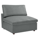 Liberty Down Filled Overstuffed Vegan Leather 3-Seater Sofa