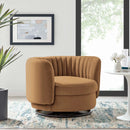 Dilan Tufted Performance Velvet Swivel Chair