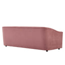 Vincenzo Performance Velvet Channel Tufted Sofa