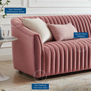 Vincenzo Performance Velvet Channel Tufted Sofa