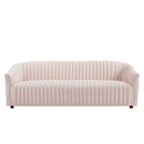 Vincenzo Performance Velvet Channel Tufted Sofa