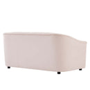Vincenzo Performance Velvet Channel Tufted Loveseat