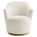 Haley Boucle Upholstered Swivel Chair