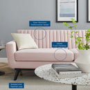 Sonny Channel Tufted Performance Velvet Sofa