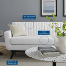 Pedro Channel Tufted Fabric Sofa