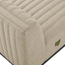 Legacy Channel Tufted Upholstered Fabric Armless Chair