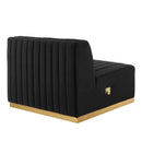 Legacy Channel Tufted Performance Velvet Armless Chair