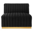 Legacy Channel Tufted Performance Velvet Armless Chair